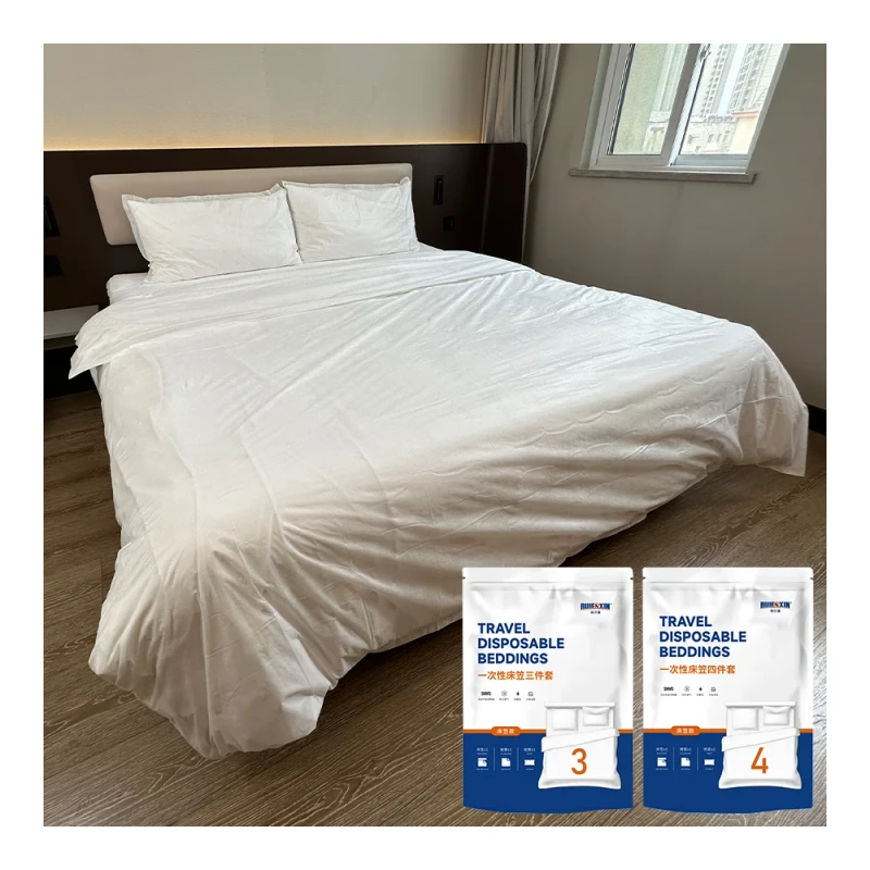 Disposable-Non-woven-Anti-static-Travel-Bed-Sheets-for-Hotel-Portable-Bedding-Set-with-Quilt-Cover-Pillowcases-2.2m