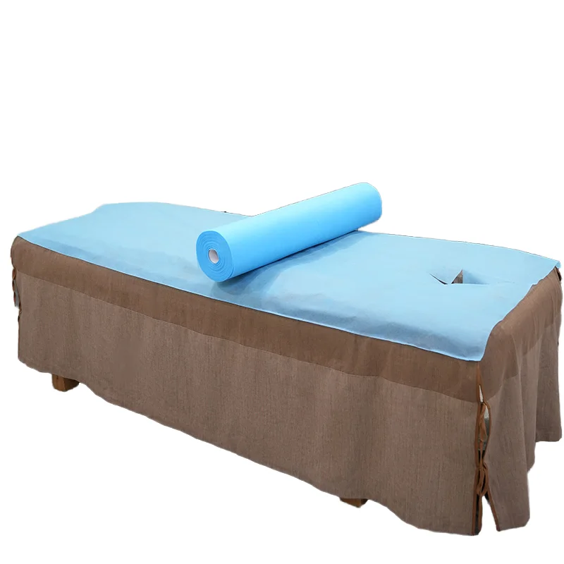 Disposable-Non-woven-Waterproof-Bed-Sheets-Roll-Blue-Pink-Colors-CE-Certified-Medical-Grade-Custom-Sizes-for-Home-Hospital-Use
