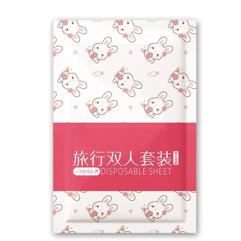 Disposable-Travel-Non-Woven-Bed-Sheet-Four-piece-Set-Individual-Package-with-Character-Bedding-Set-for-Kids