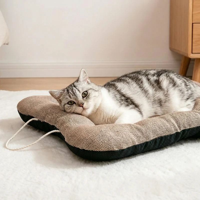 Dog-Cat-Bed-Cave-Summer-Linen-Solid-Carton-Pack