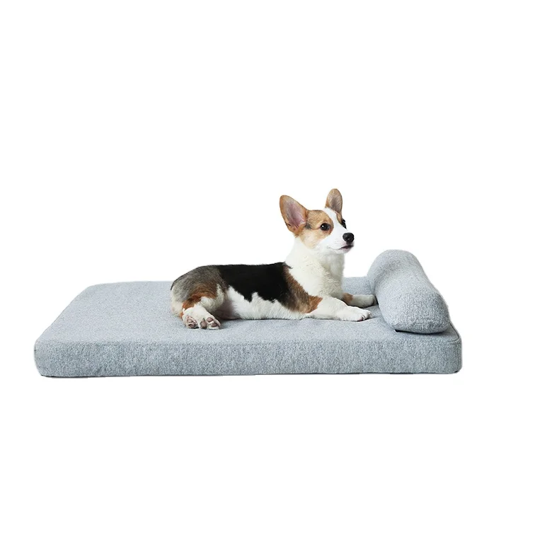 Dog-Cat-Four-Seasons-Universal-Pet-Bed-with-Bamboo-Foam-Linen-Removable-Washable-Floor-Mat-Breathable-Design