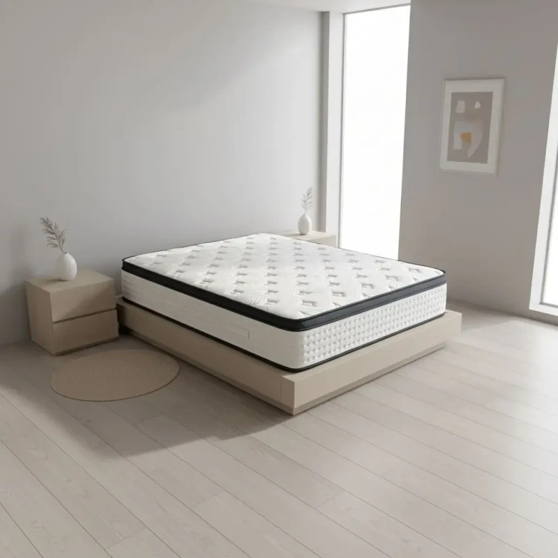 Double-Bed-Compressed-Foam-Mattress-Roll-in-a-Box-with-Custom-Cotton-Cover-for-Hotel-Use-30cm-Thickness
