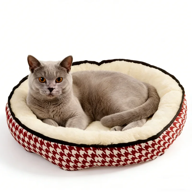 Double-Sided-Orthopedic-Pet-Bed-Reversible-Waterproof-Round-Dog-Bed-Double-Sided-Stain-Resistant-Pet-Bed