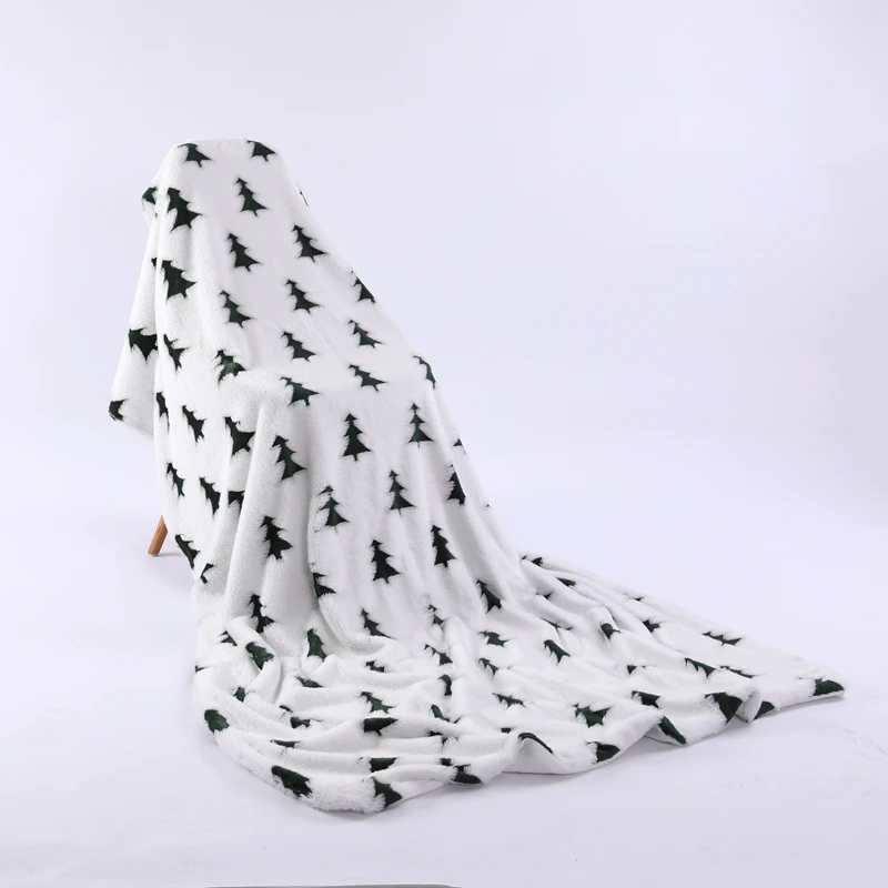 Double-Weighted-Knitted-Blanket-Skin-Friendly-Softness-Christmas-Tree-Design-Safety-and-Environmentally-Friendly