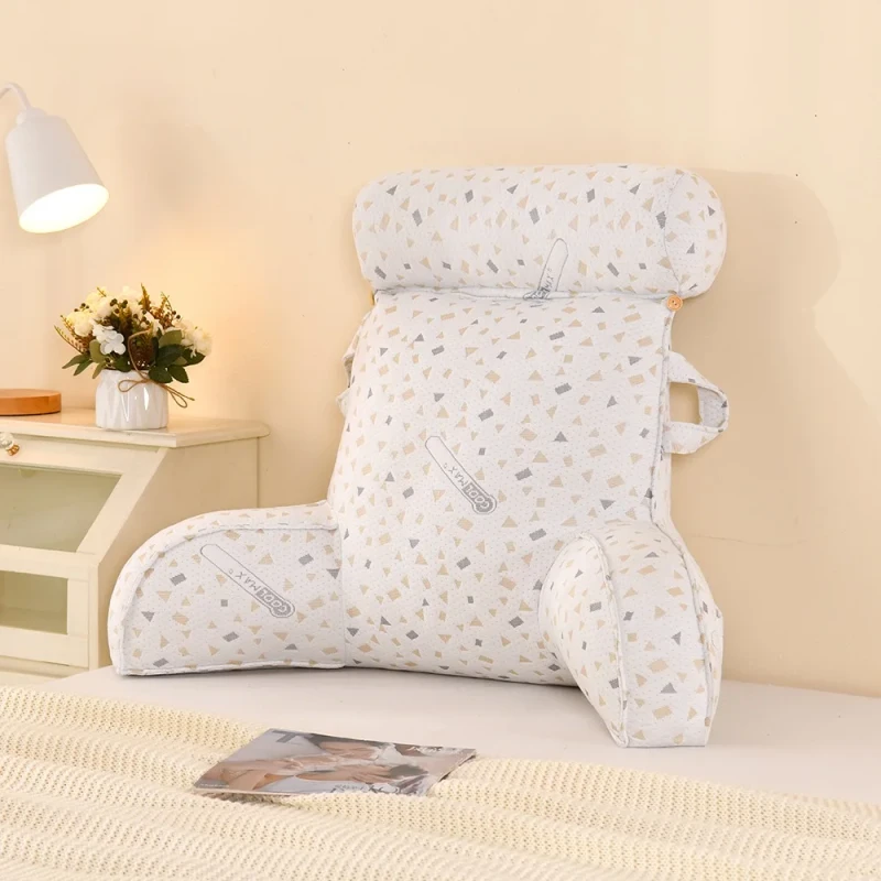Dual-Handle-Air-Cotton-Reading-Pillow-with-Armrests-Detachable-Washable-Lounger-Backrest