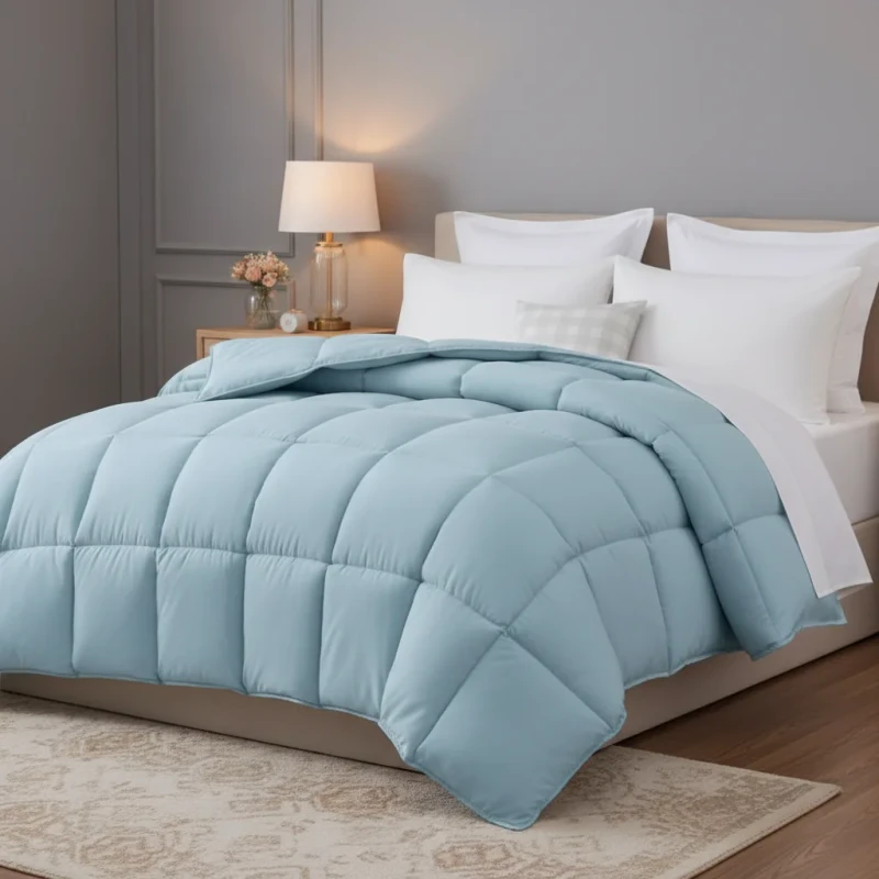 Duvet-Comforter-Set-100-Polyester-Filling-Solid-Color-For-Home-Hotel