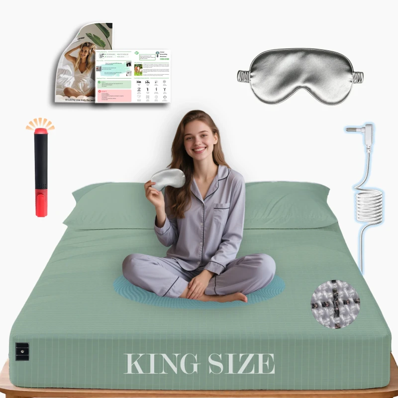 Earthing-Grounding-Mattress-Cover-5-Silver-Fiber-Conductive-Bedding