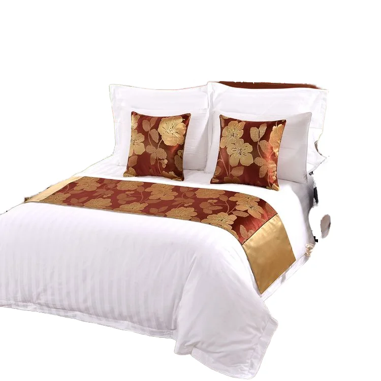 Eco-Friendly-Cotton-1-2cm-Stripe-Bed-Sheet-Fabric-Pillowcase-Duvet-Cover-Sets-in-White-Color