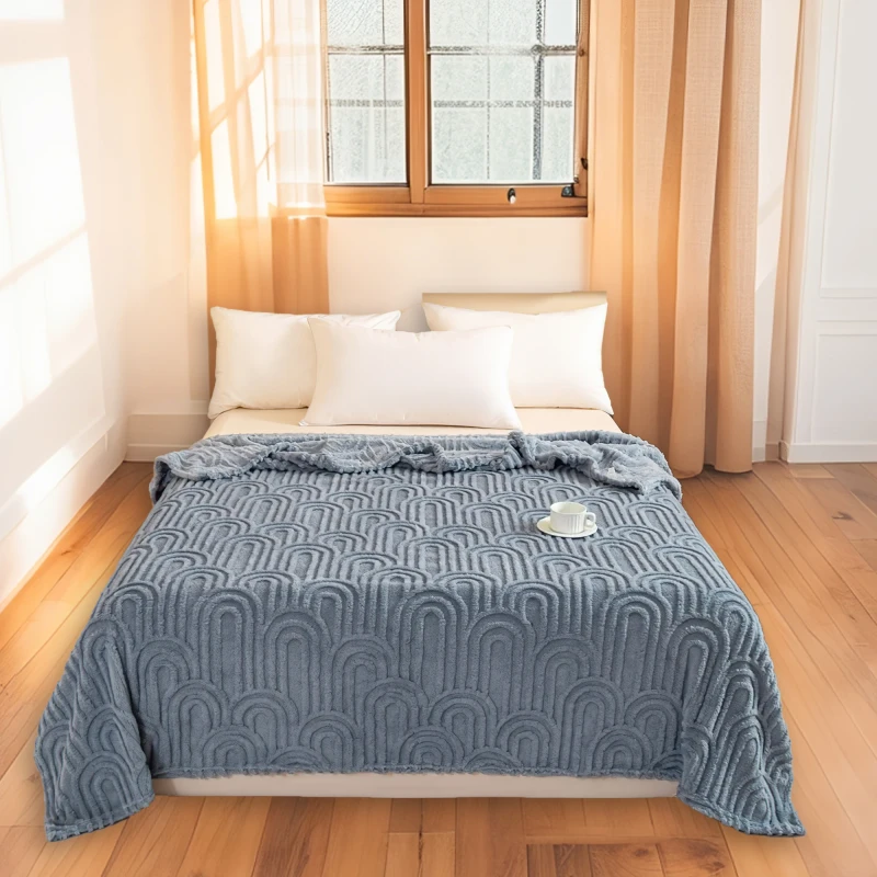 Eco-Friendly-Jacquard-Fluffy-Large-Flannel-Fleece-Bed-Blanket-for-Sofa-Bed-Use