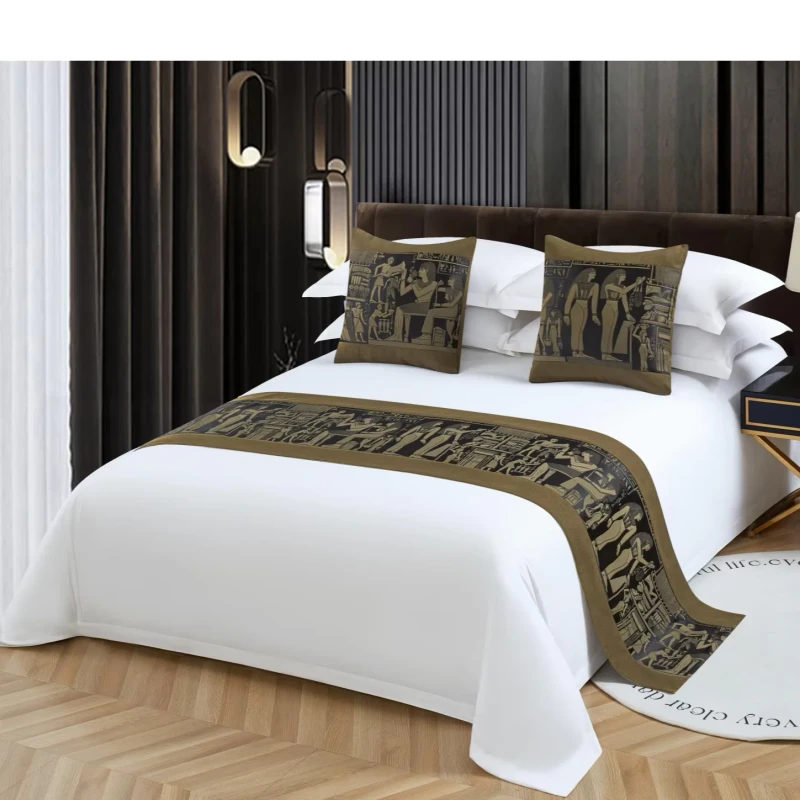 Eco-Friendly-Machine-Washable-Cotton-300tc-Hotel-Bedding-Set-7-Pcs-for-Hotel-Home-Wedding-Seven-piece-Kit