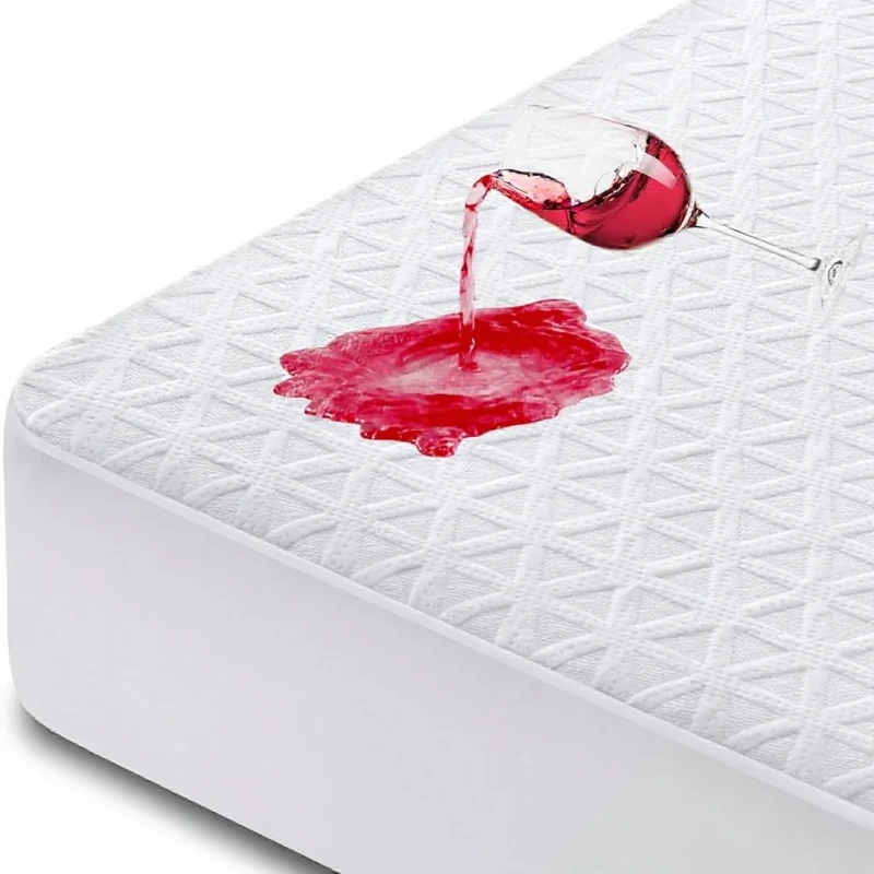 Eco-Friendly-Waterproof-Mattress-Protector-Queen-Size-Breathable-Bed-Cover-3D-Air-Fabric-Cooling-Smooth-Soft-Noiseless