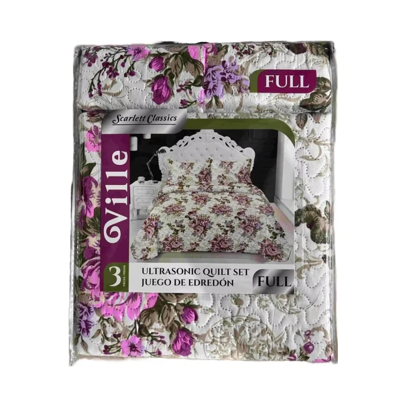 Eco-friendly-Bohemian-Paisley-Soft-Microfiber-200TC-Patchwork-Quilt-Ultrasonic-Reversible-Printed-Coverlet-Bedspread-Home