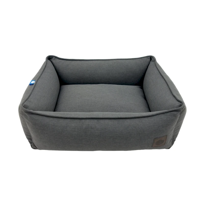 Eco-friendly-PET-Faux-Linen-Recycled-Luxury-Pet-Dog-Bed-for-Large-Dogs-with-Non-slip-Bottom-Washable-Dog-Bed-Grey