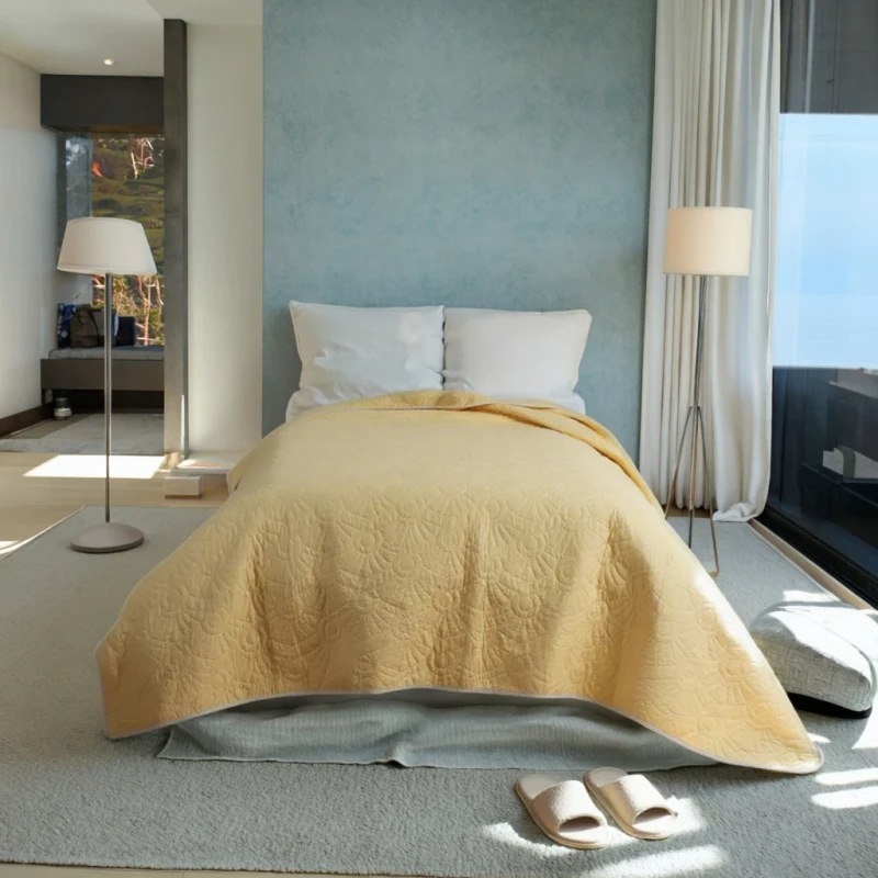Egyptian-Cotton-Modern-Quilted-Bedspread-Set-Queen-King-Size-100-Cotton-Eco-Friendly-All-Season-Customizable-Color-Home-Bedding