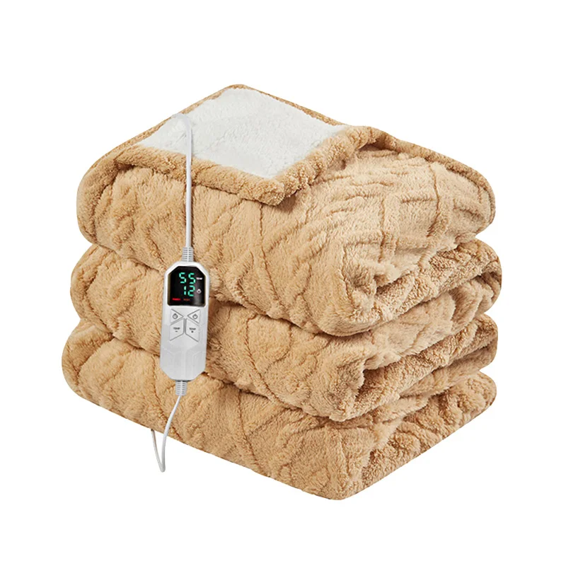 Electric-Blanket-Heated-Throw-LED-Temperature-Control-Washable-Portable-Quilted-Design-Multi-Voltage-Skin-Friendly-Breathable