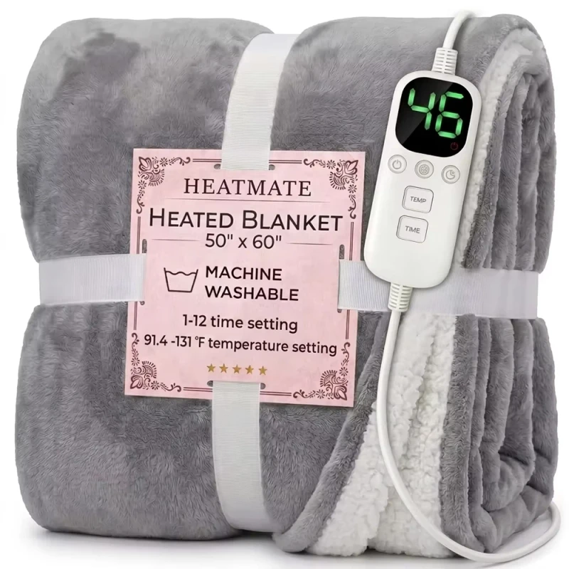 Electric-Heated-Blanket-Fast-Heating-Washable-Throw-Blanket-With-2H-Auto-Shut-Off-OEM-ODM-Manufacturer