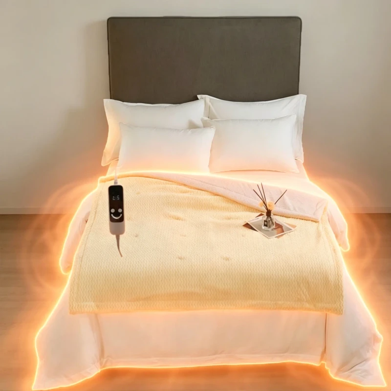 Electric-Heated-Blanket-Heating-Sherpa-Reversible-Flannel-Heated-Throw-Electric-Blanket-for-Winter