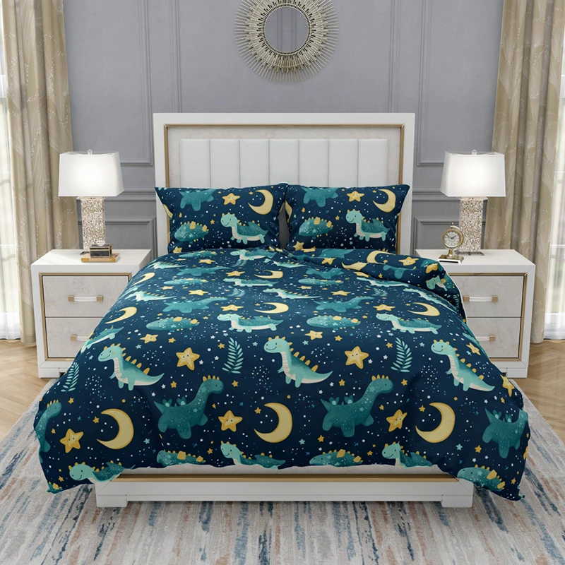 Elegant-3D-Blue-Floral-Duvet-Cover-Only-1-Piece-Soft-Microfiber-Bedding-Cover-Queen-King-Size