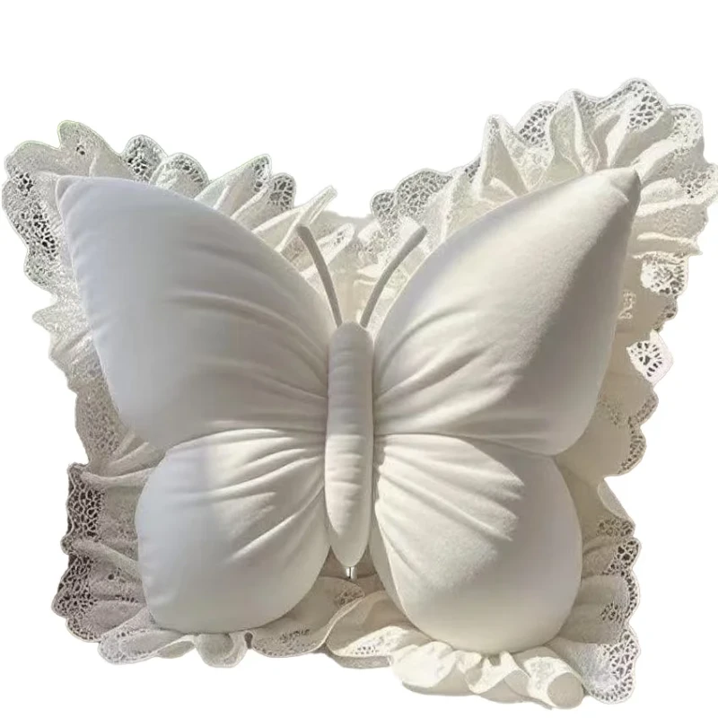 Elegant-Lace-Butterfly-Throw-Pillow-Premium-Soft-Velvet-Decorative-Cushion-Luxury-Ruffled-Pillow-Living-Room-Princess-Room-Decor