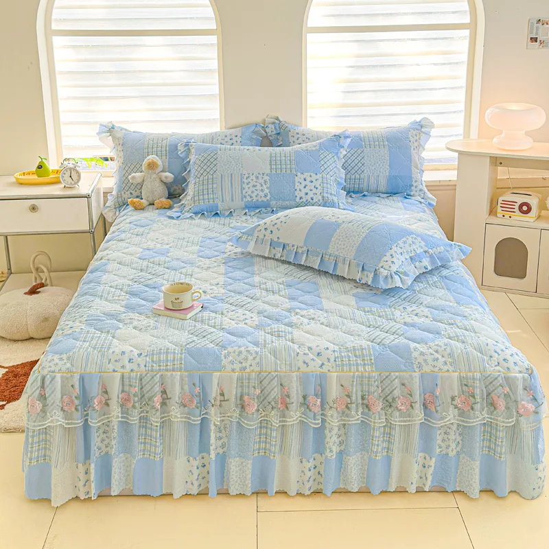 Elegant-Lace-Quilted-Single-Bed-Skirt-Soft-Comfortable-Dust-Ruffle-Bed-Valance-for-Home-Bedroom-Decor