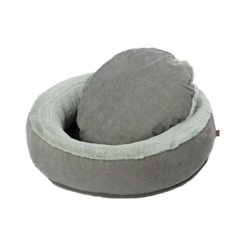 Elegant-Linen-Pet-Bed-Round-Shape-Dual-Sided-Cushion-for-Cats-and-Dogs