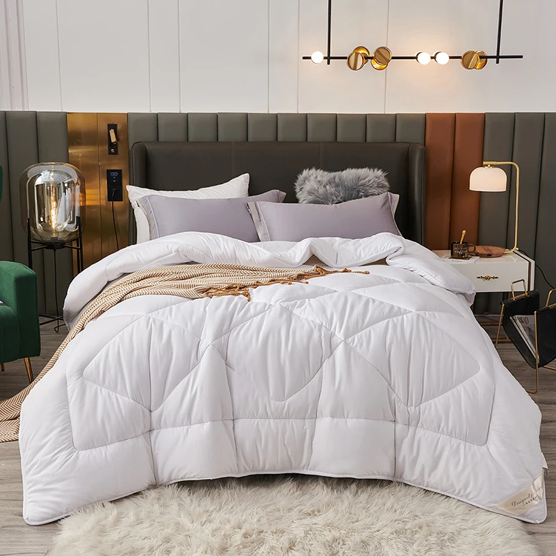Embossed-Pattern-Super-Soft-Comforter-Microfiber-Duvet-White-King-Size-Comforter-Set-for-Different-Seasons