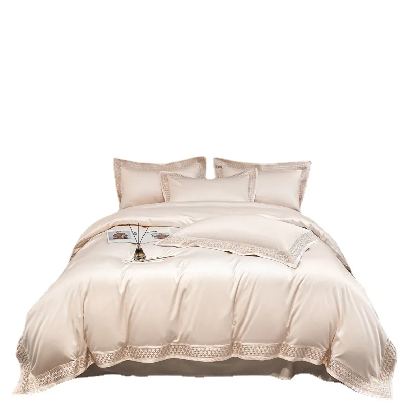 Embroidery-Quilt-Cover-and-Pillowcases-100-Cotton-4pcs-Bedding-Sets