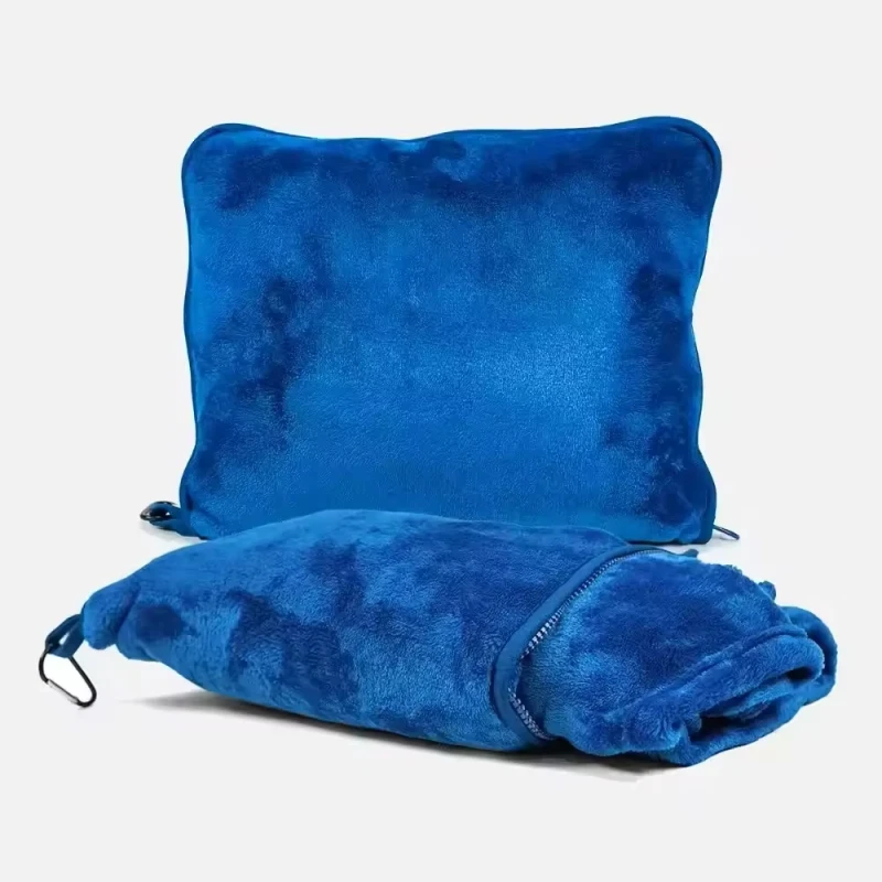 Environmental-Protection-Travel-Pillow-Blanket-Set-100-Polyester-Travel-Blanket-Fold-Portable