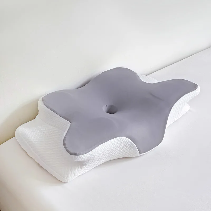 Ergonomic-Butterfly-Shaped-Neck-Support-Pillow-with-Foam-Filling-for-Cervical-Straightening-Shiatsu-Massage-Sleep-Therapy