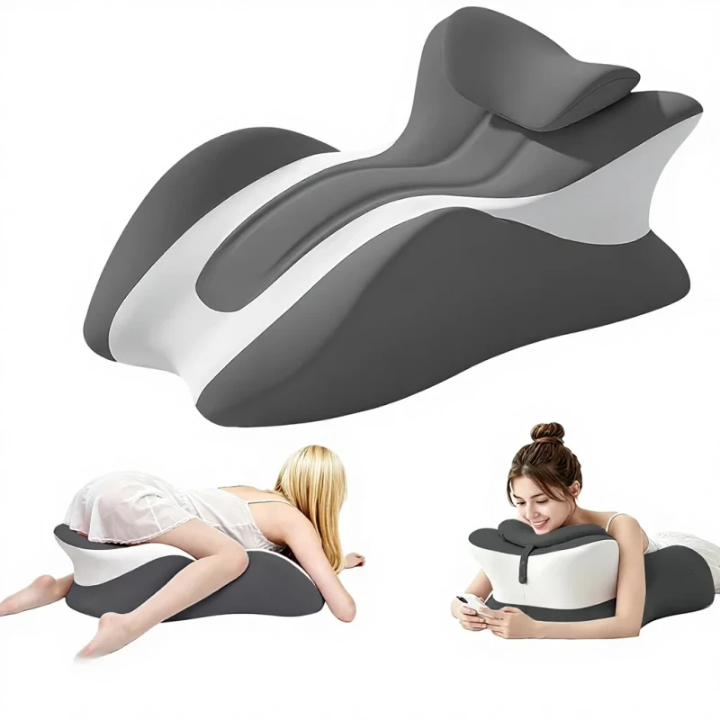 Ergonomic-Space-Memory-Foam-Wedge-Pillow-Couples-Back-Pain-Support-Comfortable-Bed-Reading-Cushion-Multi-functional