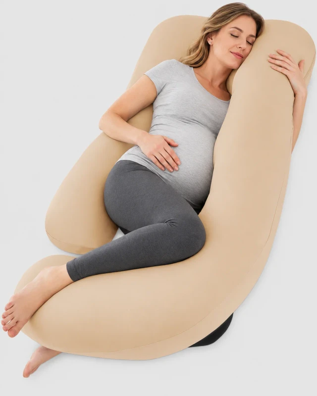 Ergonomic-U-Shaped-Pregnancy-Pillow-57inch-Velvet-Polypropylene-Cotton-Removable-Washable-Cover-for-Back-Pain-Maternity-Pillow
