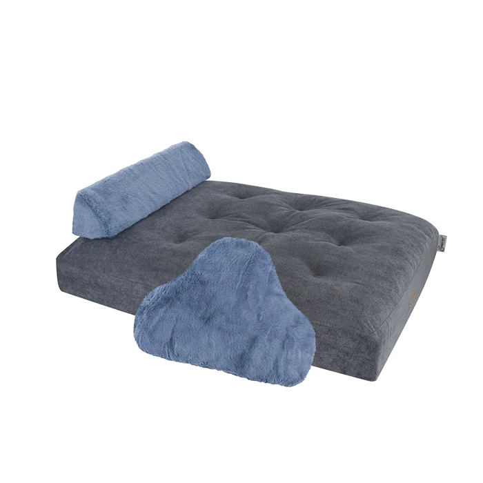 Ergonomic-XL-Rectangle-Dog-Bed-Modern-Green-Blue-Velvet-Silicone-Pet-Cover-Washable-Linen-Foam-Faux-Fur-for-Winter-Packed-Carton