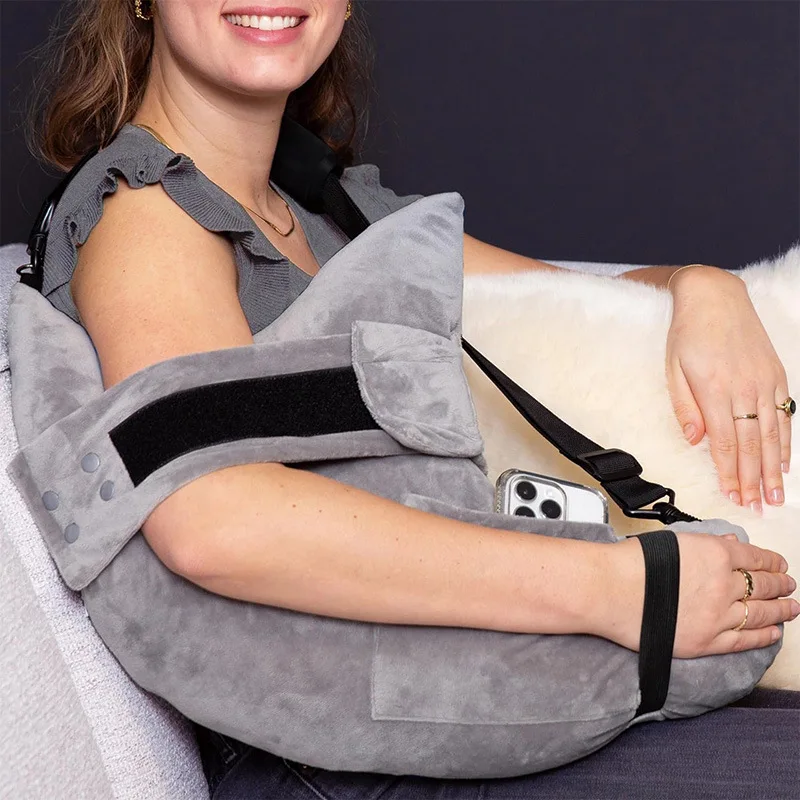 Essential-Handmade-Post-Shoulder-Surgery-Adjustable-Rotating-Cuff-Body-Pillow-Pocket-Washable-Sleep-Friendly-Support-Recovery