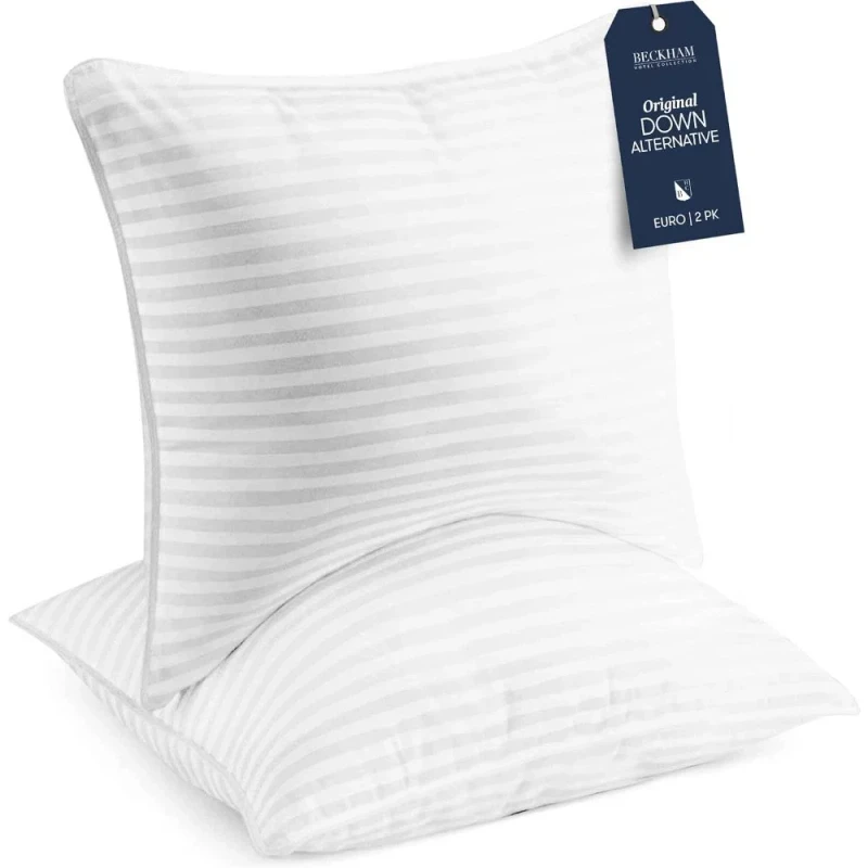 Euro-Size-Modern-Neck-Throw-Pillow-Inserts-Set-2-26x26-Inch-Alternative-Anti-Bacteria-Machine-Washable-Decorative-Pillows