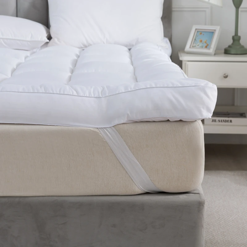 Europe-Market-4-10cm-Thickness-1000-1200gsm-Noiseless-Folding-Mat-Soft-Bed-Pillow-Mattress-Protector-Topper-with-Corner-Straps