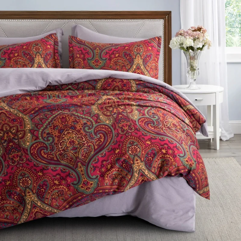 European-Luxury-Cotton-Sateen-Bedding-Set-60s-Paisley-Duvet-Quilt-Cover-With-Pillowcase-Bed-Sheet-High-Grade-100-Cotton-Home