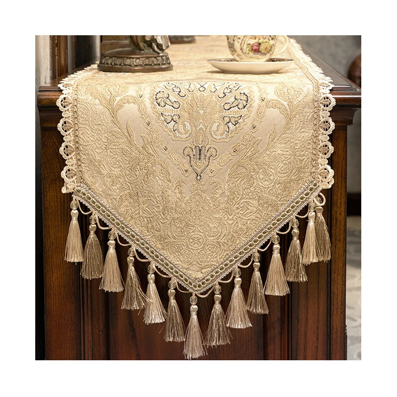 European-Table-Runner-Light-Luxury-High-grade-American-Bed-Flag-Coffee-Table-Lace-Strip-Decorative-Table-Runner