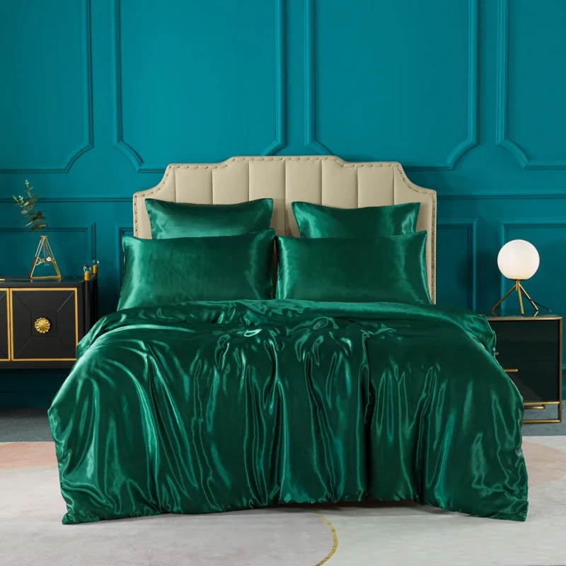 European-and-American-Popular-Solid-Color-Satin-Washed-Luxury-Modern-Home-Textile-Three-Piece-Bedding-Set