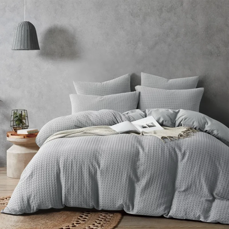 Exquisite-Waffle-Design-Hotel-Quality-Bedding-Set-100-Soft-Cotton-Buttons-Closure-Luxury-Bedding-Set-3-Pieces