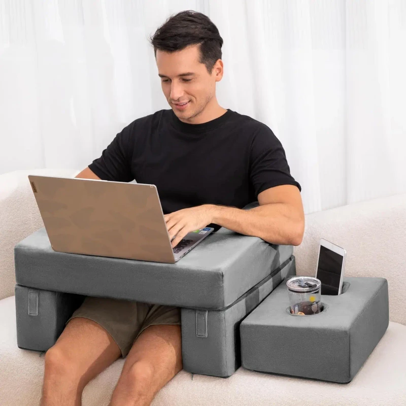 Extra-Large-Adjustable-Laptop-Desk-Coaster-Gaming-Reading-Pillow-Memory-Foam-Arm-Rest-Bed-Sofa-Floor-Adults-Working-Anti-Dust