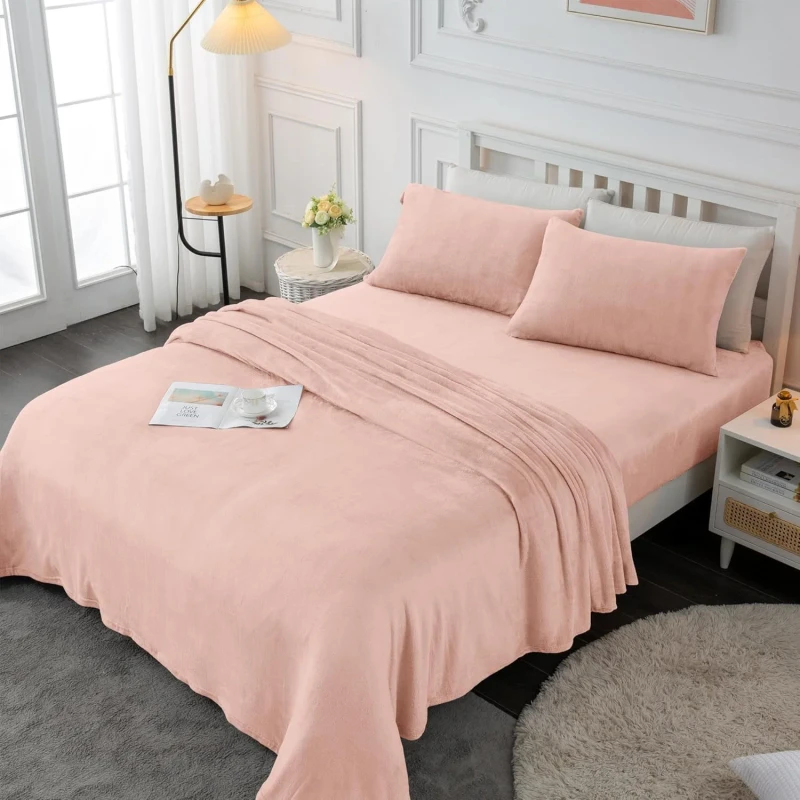 Extra-Warm-Winter-Plush-Milk-Flannel-Soft-Fuzzy-Fleece-Flat-Sheets-Fitted-Sheets-with-15-Deep-Pocket-4-Pcs-Bed-Sheet-Sets