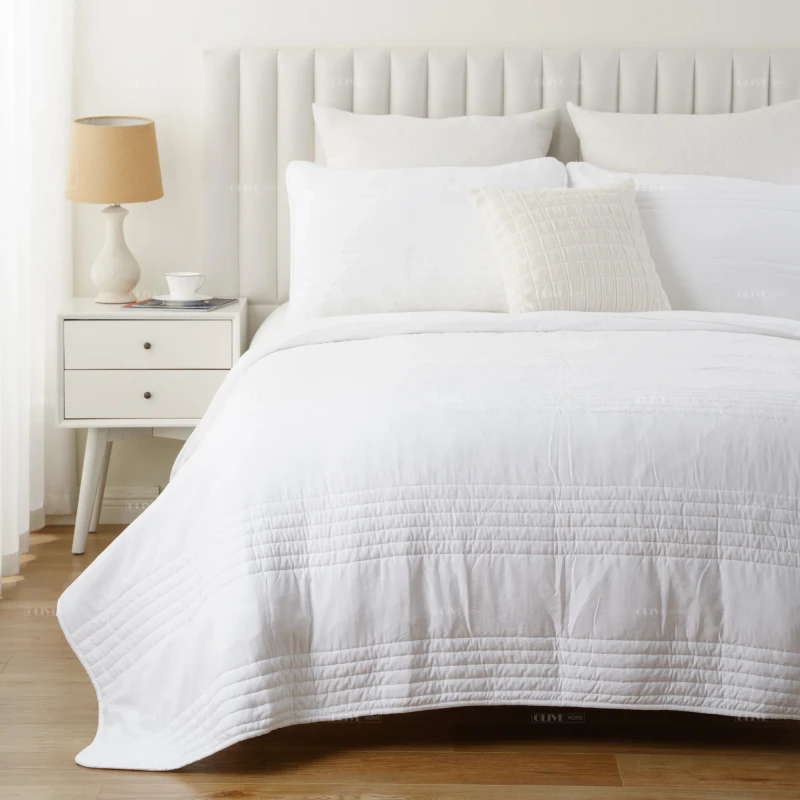 Extremely-Soft-Pure-White-Washed-Premium-Brushed-Microfiber-Cotton-ish-Material-Quilt-with-Silky-Poly-Wadding-Bedding-Bedspread