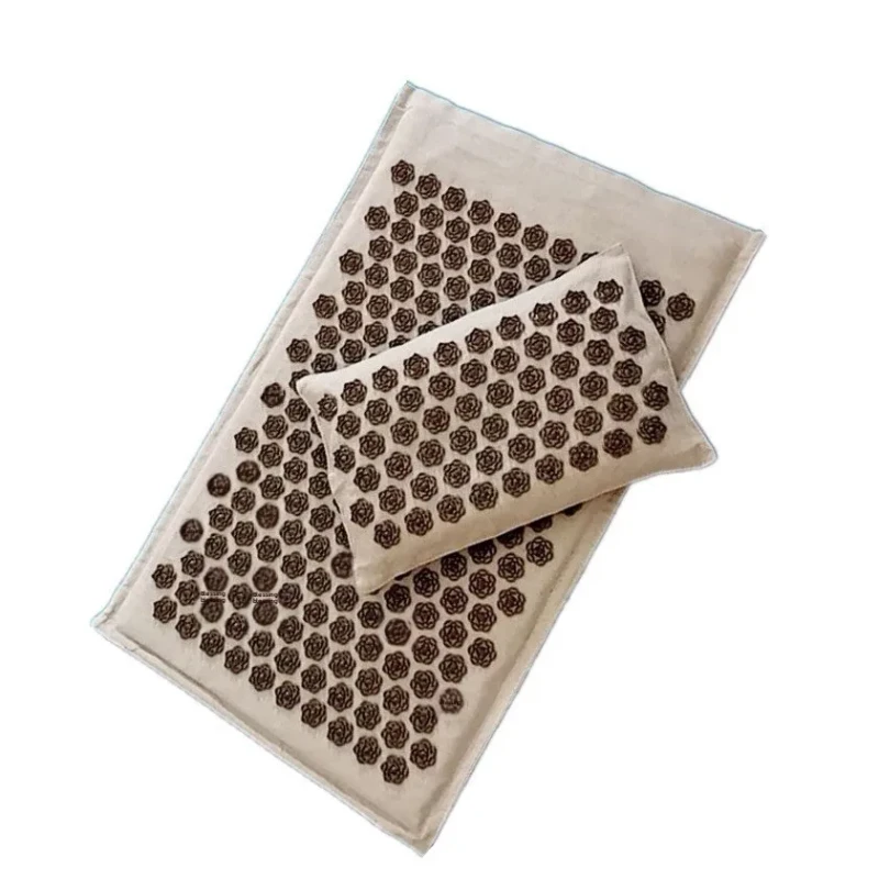 FDFIT-Three-piece-Needle-punched-Linen-Coir-Mat-with-Buckwheat-Husk-Pillow-Yoga-Massage-Mat-Foot-Mat