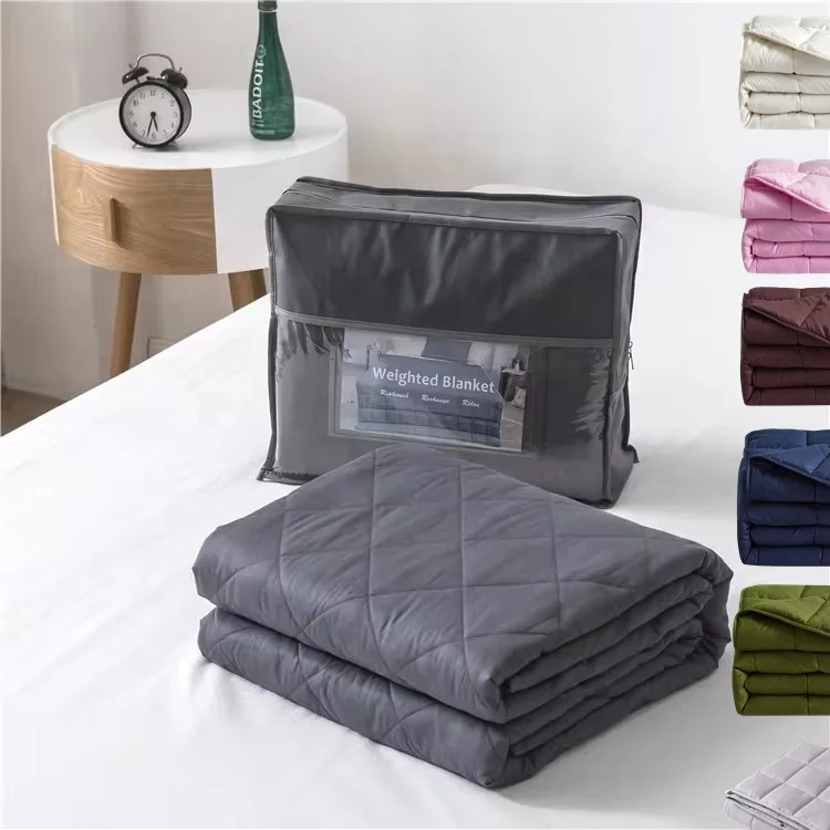 FREE-SAMPLE-CUSTOM-LOGO-Better-Sleep-Polyester-10-15-Lbs-60-80-20-Lbs-Sensory-Inner-Weighted-Blanket-for-Adults-Therapy