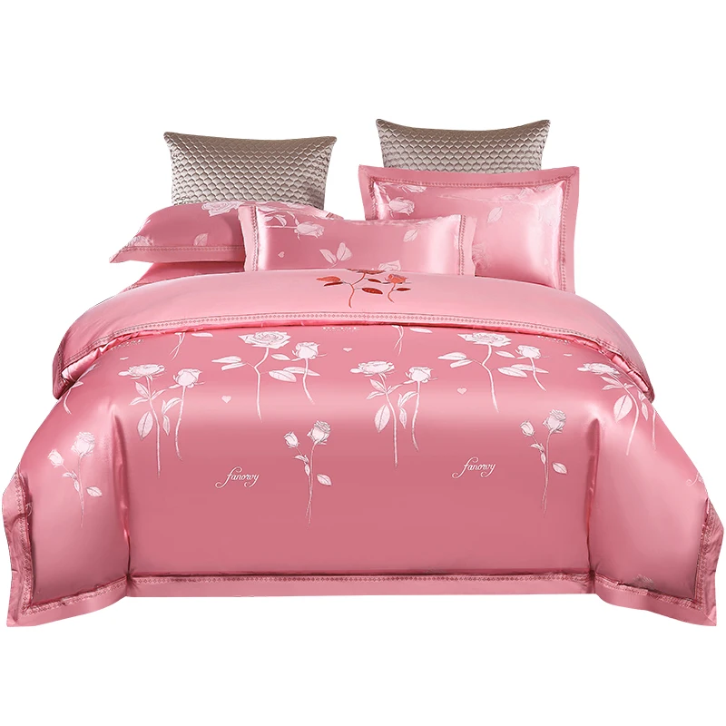 Factory-100-Blend-Woven-Comforter-Set-Four-Piece-European-American-Style-All-Season-Bedding-Sets