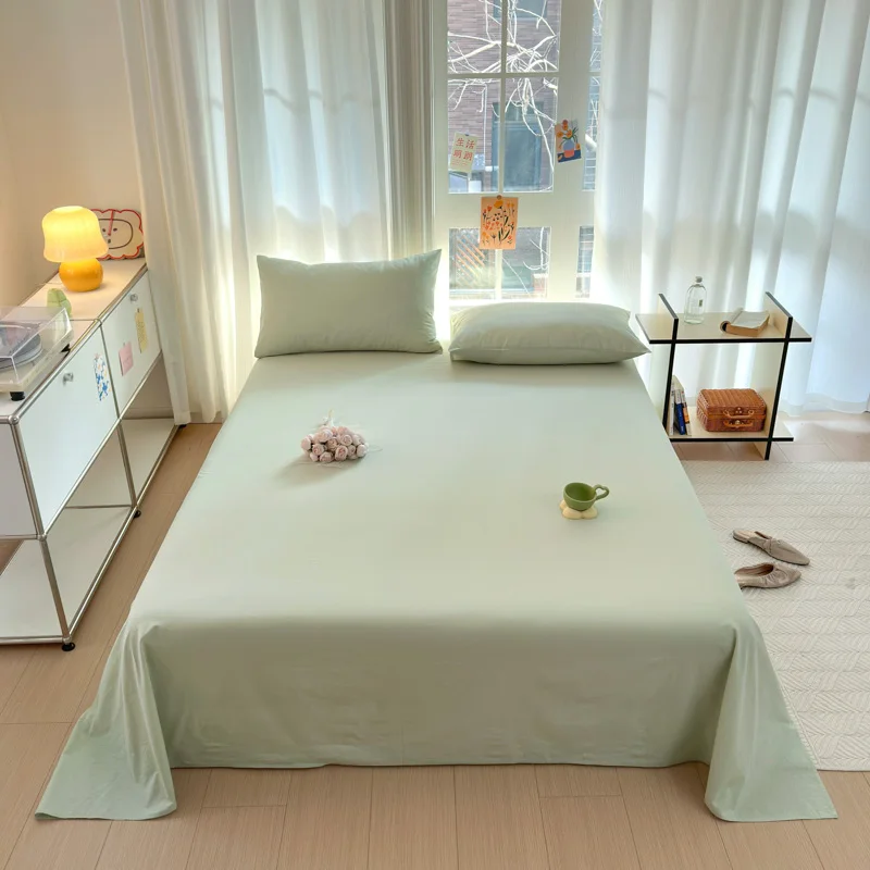 Factory-100-Cotton-Flat-Sheet-Plain-Baby-Grade-Washed-Cotton-3-Pieces-Class-Solid-Color-Single-100-Cotton-Bed-Sheet