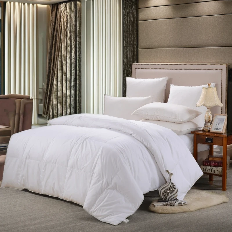 Factory-100-Cotton-Silk-Satin-Jacquard-Duvet-Five-Star-Hotels-All-Season-White-Polyester-Filling
