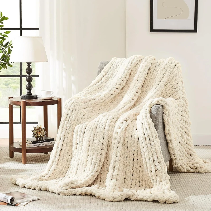 Factory-Custom-Colors-Hand-knitted-Sofa-Throw-Weighted-Blankets-Super-Soft-Warm-Chenille-Chunky-Knit-Blanket-Knitted-Blanket