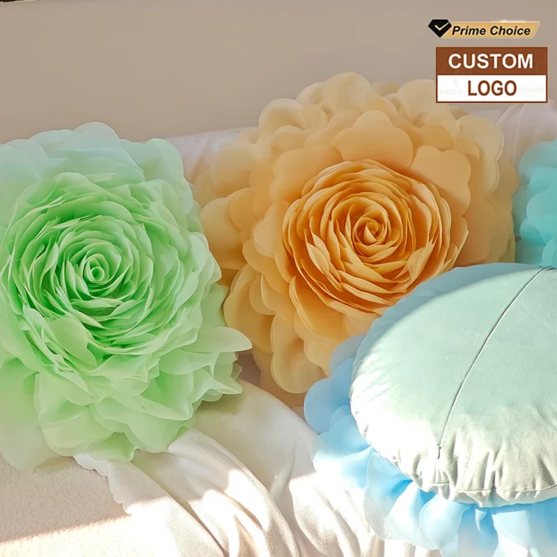 Factory-Custom-Embroidery-Logo-Flower-Shape-Modern-Decoration-Throw-Pillow-Cushion-for-Home-Decor-Gift