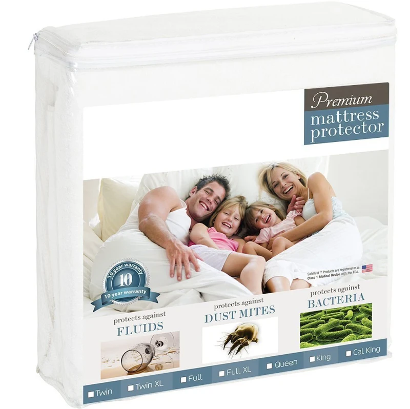 Factory-Custom-Waterproof-Customized-Size-Mattress-Cover-Washable-Noiseless-Premium-Soft-Cotton-Terry-Vinyl-Free-Mattress-Protector